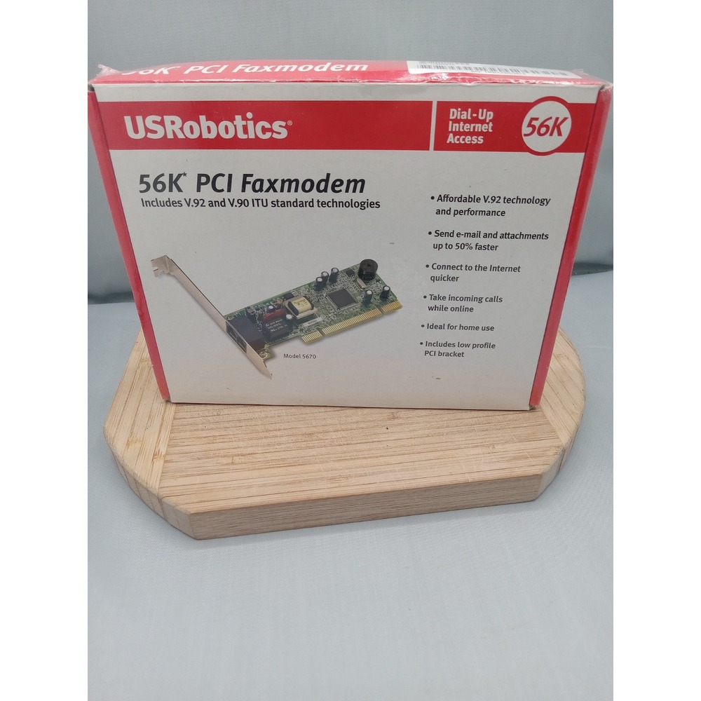 USRobotics Fax Modem USR5670 56 Kbps Includes V.92 And V.90 ITU Standard Tech.